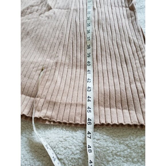 WAYF Dede X Emily BFF Camel Tan Ribbed  Long Sleeve Sweater Dress Womens Size XS - Picture 5 of 10